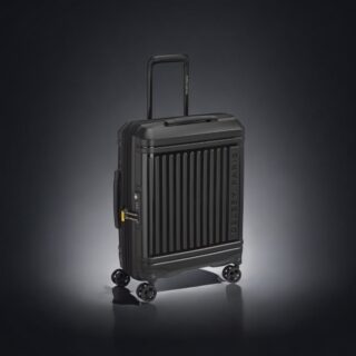 Delsey Lutece SE Μαύρη Βαλίτσα Καμπίνας 55cm Expandable Slim