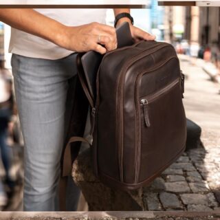 Chesterfield Detroit Δερμάτινο Σακίδιο Πλάτης Καφέ