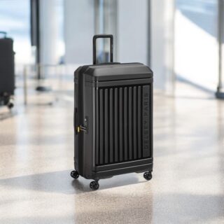 Delsey Lutece SE Μαύρη Βαλίτσα Πολύ Μεγάλη 79cm Expandable