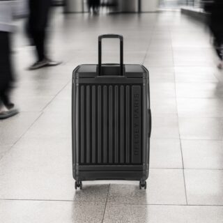 Delsey Lutece SE Μαύρη Βαλίτσα Πολύ Μεγάλη 79cm Expandable