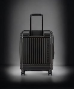 Delsey Lutece SE Μαύρη Βαλίτσα Καμπίνας 55cm Expandable Slim