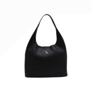 Alkioni-15-112 Γυναικεία Δερμάτινη Τσάντα Μεγάλη Μαύρη