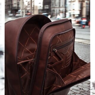 Chesterfield Detroit Δερμάτινο Σακίδιο Πλάτης Καφέ