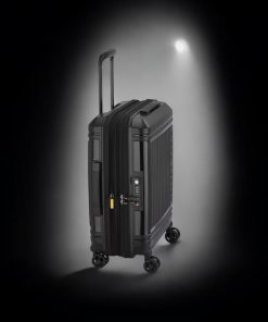 Delsey Lutece SE Μαύρη Βαλίτσα Καμπίνας 55cm Expandable Slim