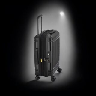 Delsey Lutece SE Μαύρη Βαλίτσα Καμπίνας 55cm Expandable Slim