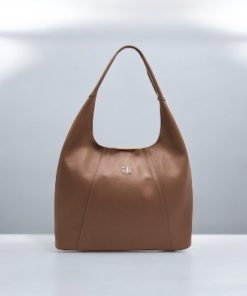 Seven Dots Alkioni-15-112 Γυναικεία Δερμάτινη Τσάντα Μεγάλη Μπεζ