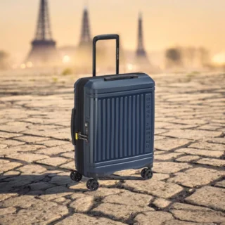 Delsey Lutece SE Βαλίτσα Καμπίνας Slim Expandable 55cm Navy