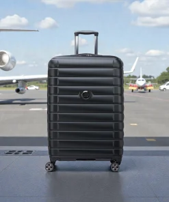 Delsey Shadow Μεγάλη Βαλίτσα 75cm Expand Μαύρη