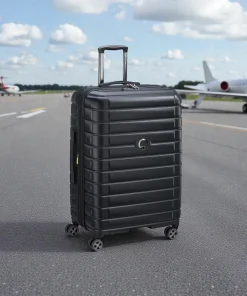 Delsey Shadow Μεγάλη Βαλίτσα 75cm Expand Μαύρη