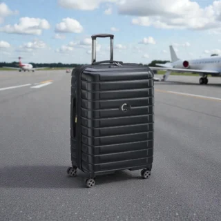 Delsey Shadow Μεγάλη Βαλίτσα 75cm Expand Μαύρη