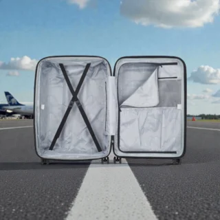 Delsey Shadow Μεγάλη Βαλίτσα 75cm Expand Μαύρη