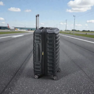 Delsey Shadow Μεγάλη Βαλίτσα 75cm Expand Μαύρη