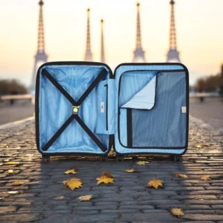 Delsey Lutece SE Βαλίτσα Καμπίνας Slim Expandable 55cm Navy