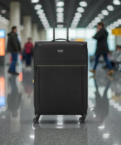 Delsey Brochant Μεγάλη Βαλίτσα 78cm Expand Μαύρη