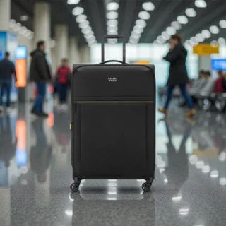 Delsey Brochant Μεγάλη Βαλίτσα 78cm Expand Μαύρη