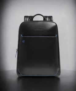 Piquadro Δερμάτινο Σακίδιο Laptop 14” Μαύρο