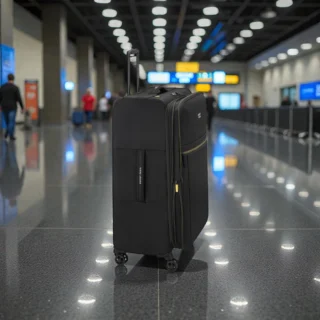 Delsey Brochant Μεγάλη Βαλίτσα 78cm Expand Μαύρη