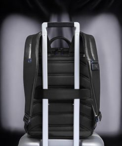 Piquadro Δερμάτινο Σακίδιο Laptop 14” Μαύρο