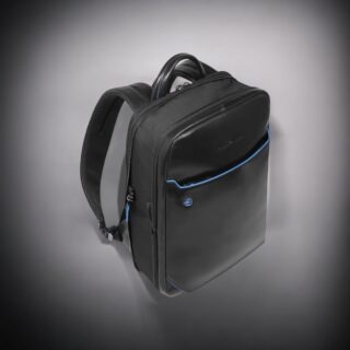 Piquadro Δερμάτινο Σακίδιο Laptop 14” Μαύρο