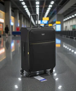 Delsey Brochant Μεγάλη Βαλίτσα 78cm Expand Μαύρη