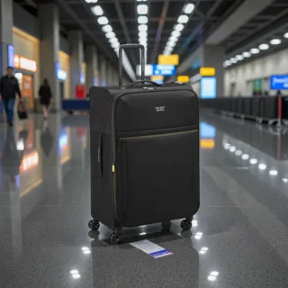 Delsey Brochant Μεγάλη Βαλίτσα 78cm Expand Μαύρη