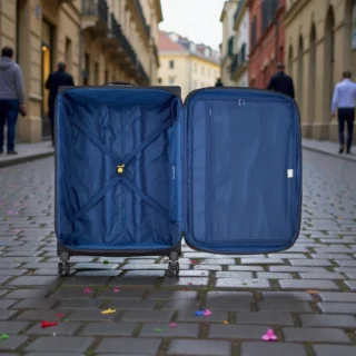 Delsey Brochant Μεγάλη Βαλίτσα 78cm Expand Μαύρη