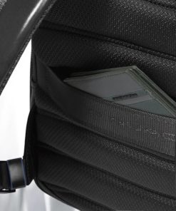 Piquadro Δερμάτινο Σακίδιο Laptop 14” Μαύρο