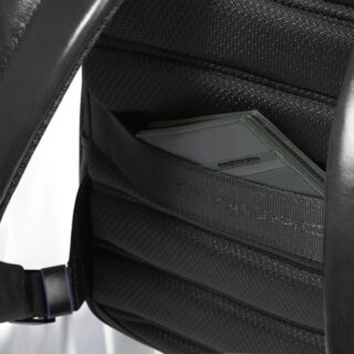 Piquadro Δερμάτινο Σακίδιο Laptop 14” Μαύρο