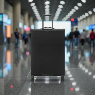 Delsey Brochant Μεγάλη Βαλίτσα 78cm Expand Μαύρη