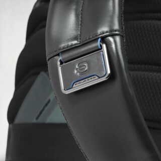 Piquadro Δερμάτινο Σακίδιο Laptop 14” Μαύρο