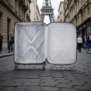 Delsey Dita Μεγάλη Βαλίτσα 79cm Expand Μαύρη