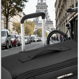 Delsey Dita Μεγάλη Βαλίτσα 79cm Expand Μαύρη