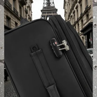 Delsey Dita Μεγάλη Βαλίτσα 79cm Expand Μαύρη