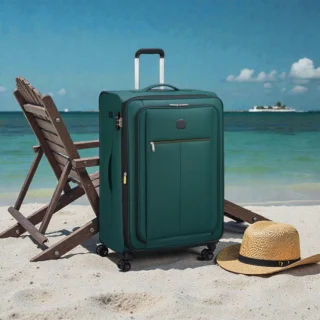 Delsey Dita Μεγάλη Βαλίτσα 79cm Expand Πράσινη