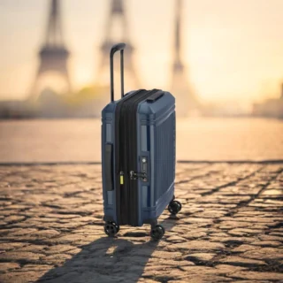 Delsey Lutece SE Βαλίτσα Καμπίνας Slim Expandable 55cm Navy