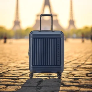 Delsey Lutece SE Βαλίτσα Καμπίνας Slim Expandable 55cm Navy