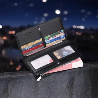 William Polo Πορτοφόλι Δερμάτινο Ανδρικό Μαύρο