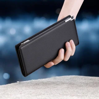 William Polo Πορτοφόλι Δερμάτινο Ανδρικό Μαύρο