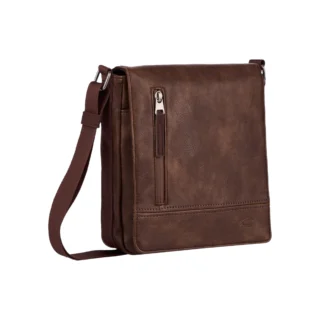 Camel Active Traces Τσάντα Ώμου Χιαστί M με Καπάκι Καφέ