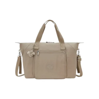 Kipling New Art M Soft Taupe Τσάντα Ώμου Αλλαξιέρα