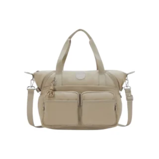 Kipling Τσάντα Ώμου New Art Duo Pocket Boho Tan