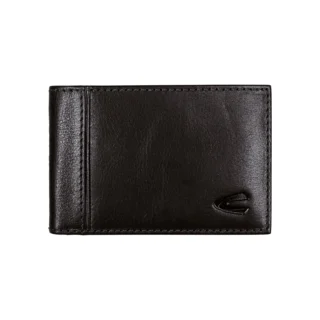 camel active Pine Πορτοφόλι Ανδρικό Πλάγιο Λεπτό Δερμάτινο Μαύρο