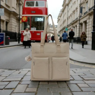 Kipling India Soft Taupe Τσάντα Ώμου Laptop 15”