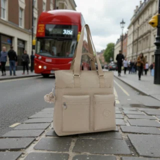 Kipling India Soft Taupe Τσάντα Ώμου Laptop 15”