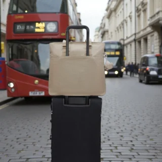 Kipling India Soft Taupe Τσάντα Ώμου Laptop 15”