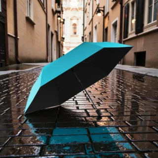 Knirps U.200 U.Series Ομπρέλα Αυτόματη Τυρκουάζ με Μαύρη UV Επίστρωση