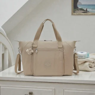 Kipling New Art M Soft Taupe Τσάντα Ώμου Αλλαξιέρα