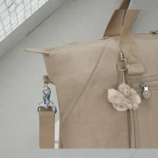 Kipling New Art M Soft Taupe Τσάντα Ώμου Αλλαξιέρα