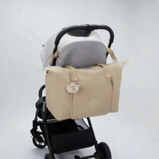 Kipling New Art M Soft Taupe Τσάντα Ώμου Αλλαξιέρα