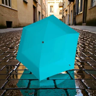 Knirps U.200 U.Series Ομπρέλα Αυτόματη Τυρκουάζ με Μαύρη UV Επίστρωση